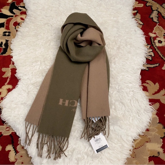 Coach Accessories Coach Mens Double Side Signature Scarf In Olive